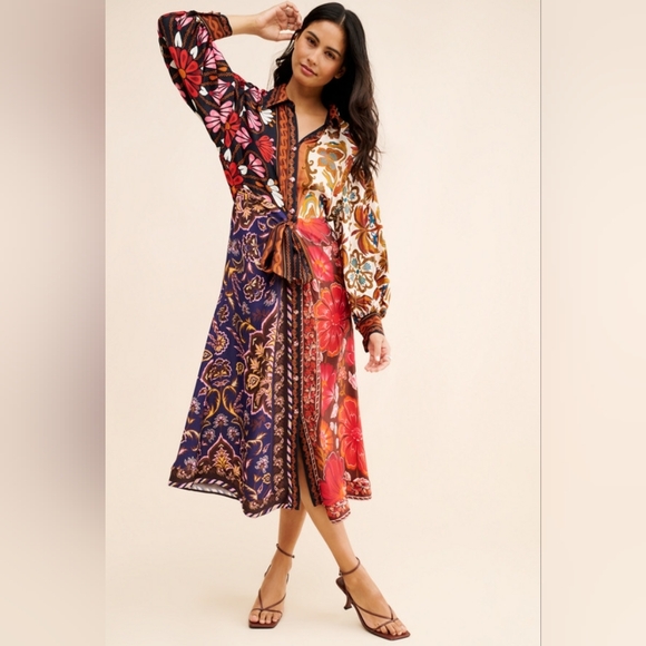 FARM RIO | $385 Miranda Chemise Midi Dress - Picture 5 of 10